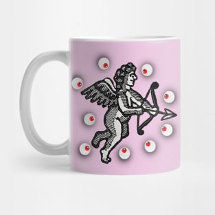 Cupid Boy angel pushing the terrestrial globe Mug
